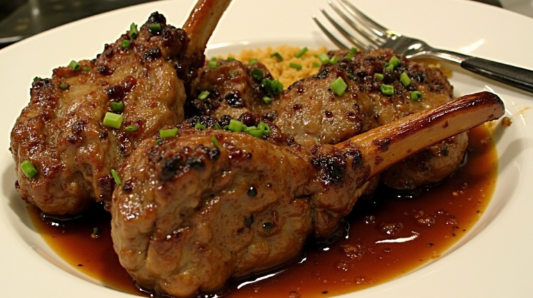 Pan Seared Lamb Chops With Sauce