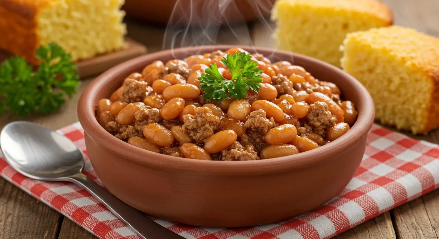 baked beans with ground beef recipe