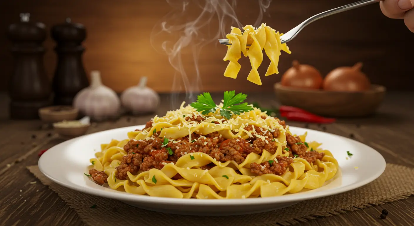 recipes with egg noodles and ground beef